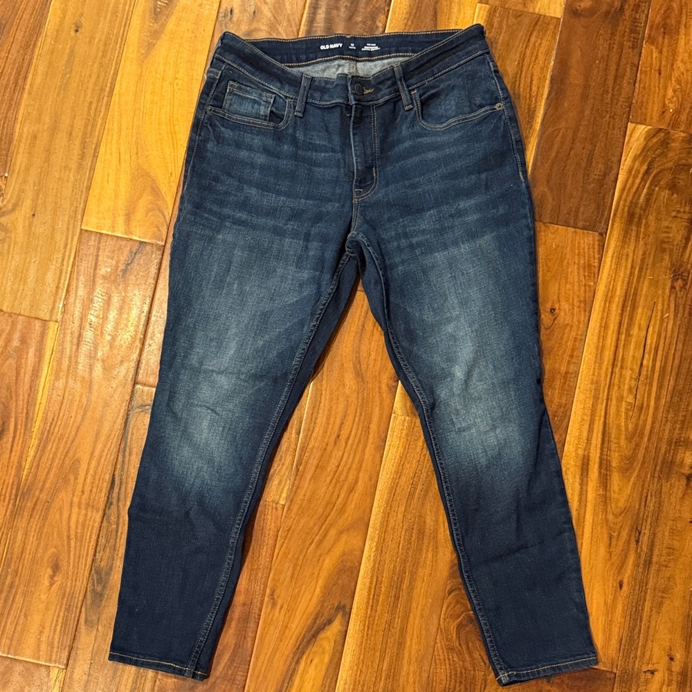 OLD NAVY Dark Wash Rockstar super skinny Mid Rise Denim Jeans